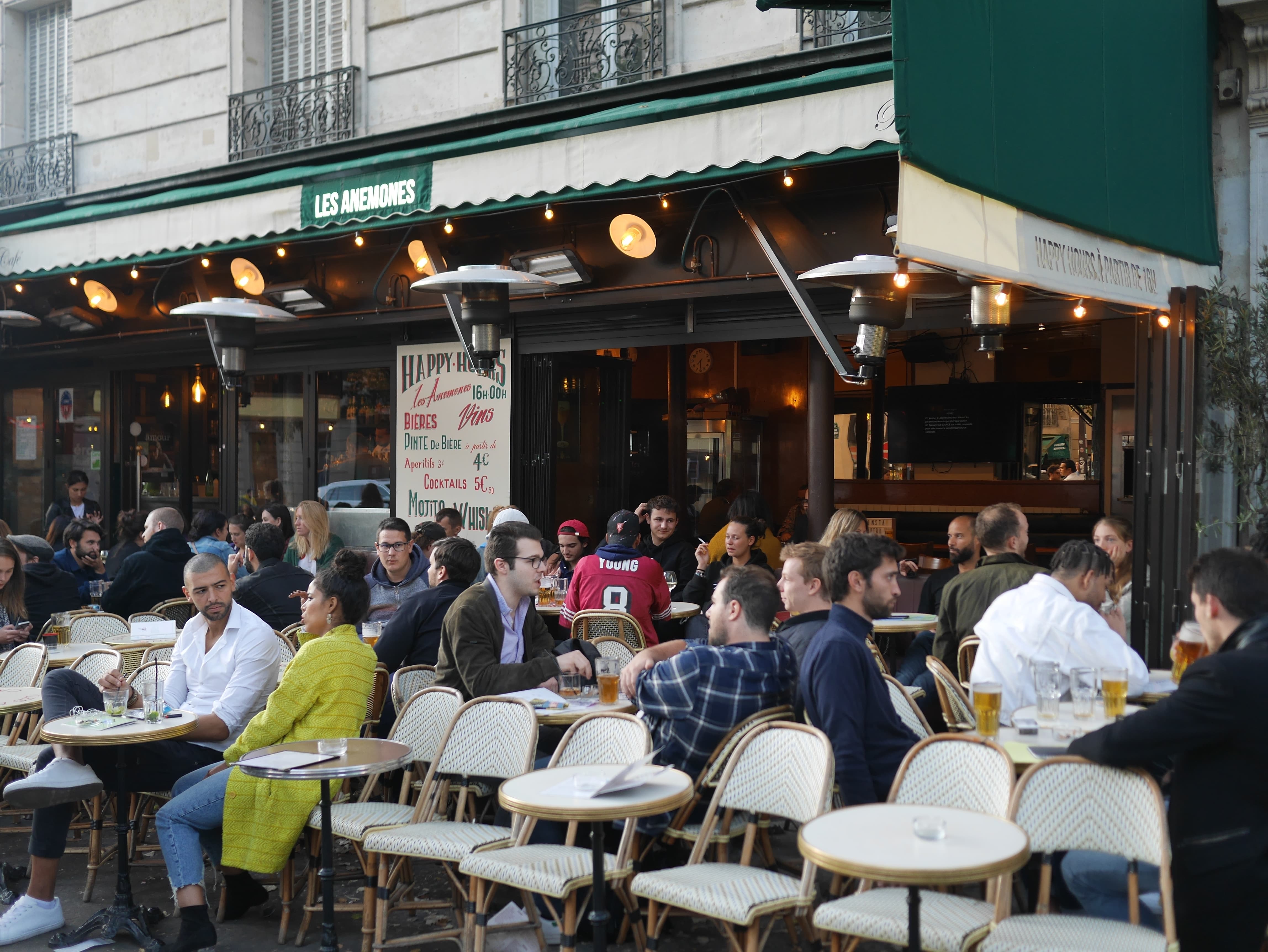 terrasse bar Anémones Paris